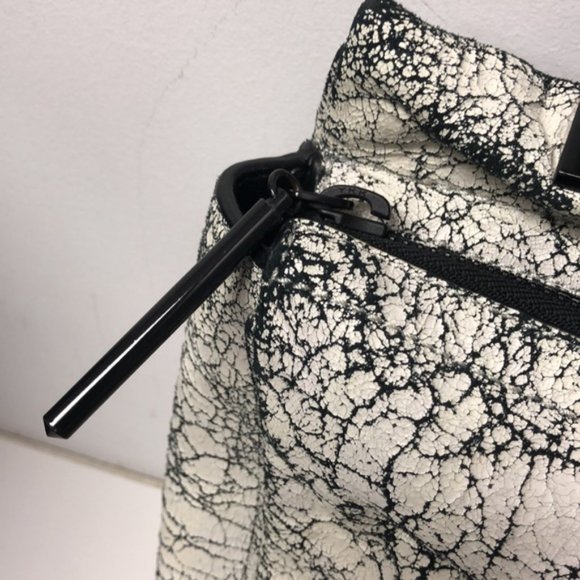 3.1 Phillip Lim Ryder Black and White Crackled Small Satchel - Picture 12 of 15